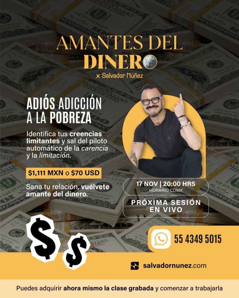 clase online amantes del dinero con salvador nunez, noviembre 17