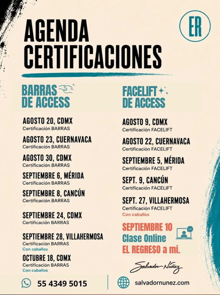 clases certificaciones de barras, facelift energético con salvador nunez