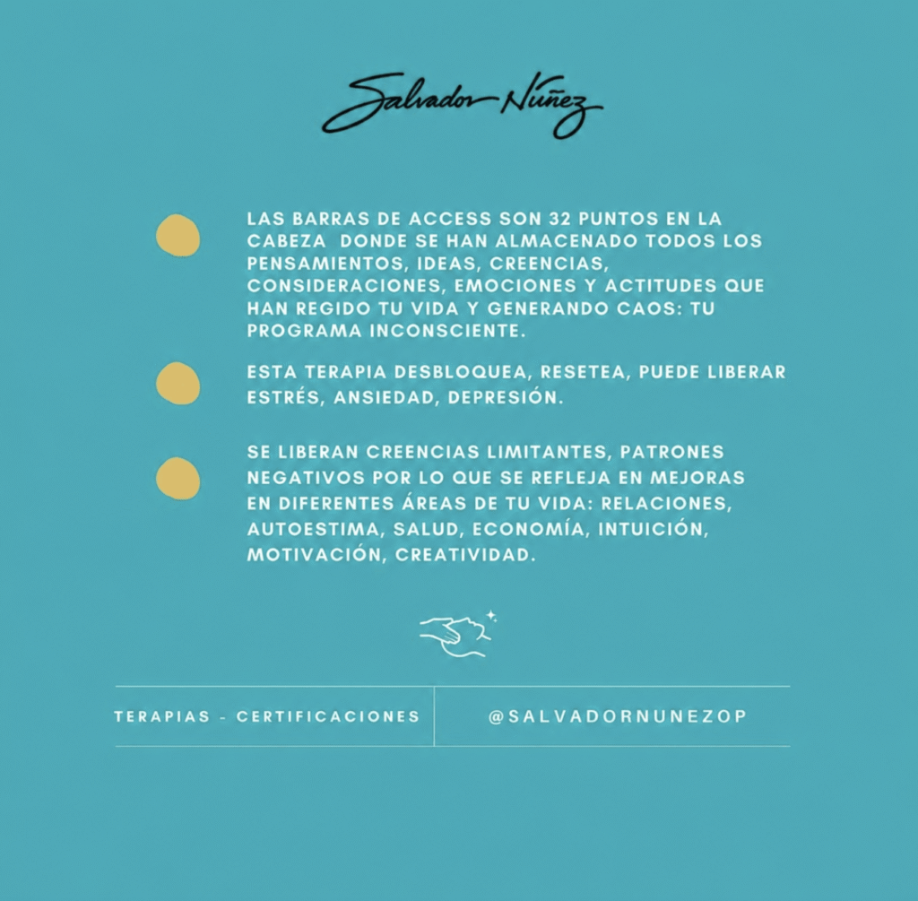 sesiones de barras de access, facelift energetico y procesos de cuerpo de Access Consciousness con Salvador Nunez en CDMX